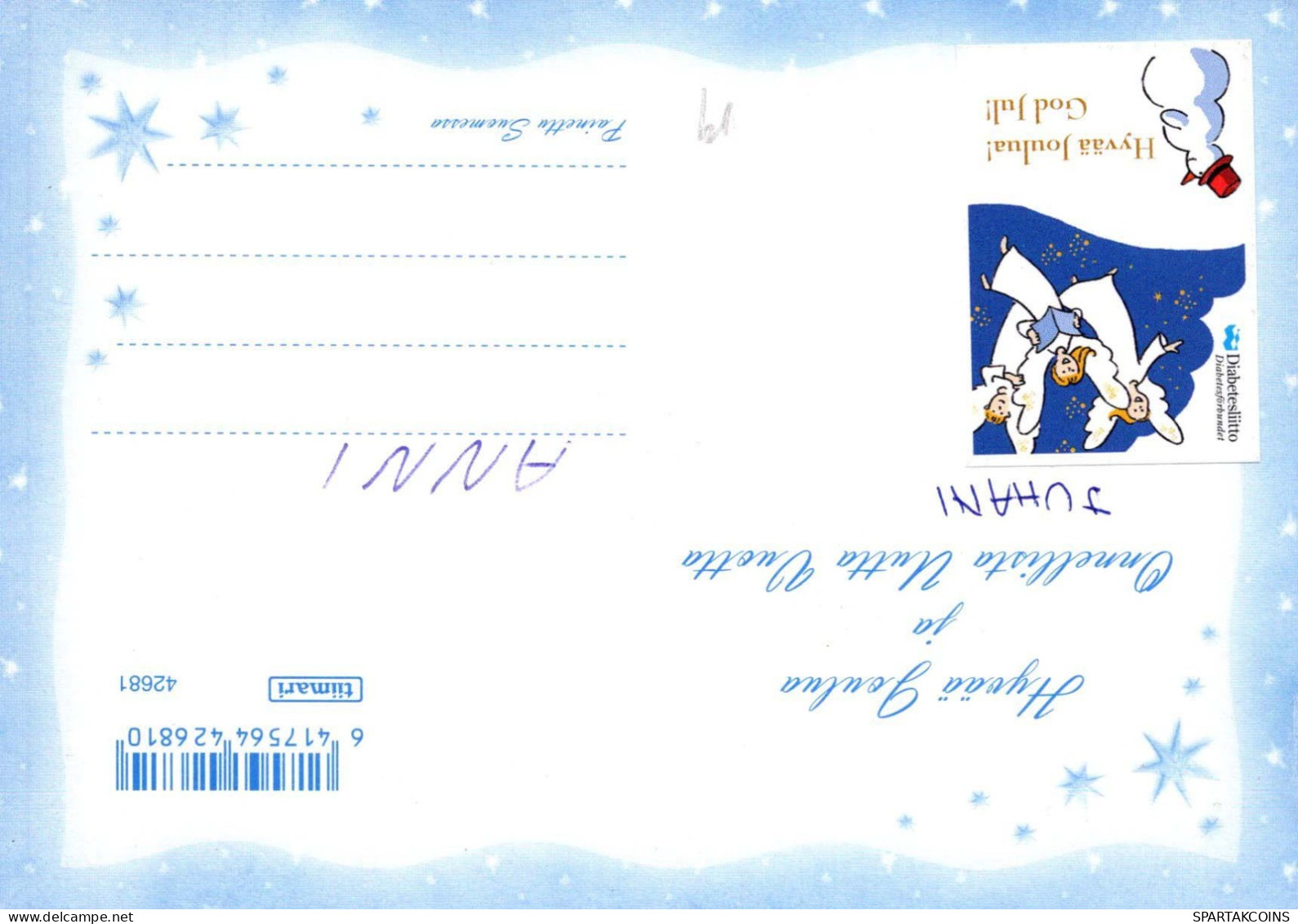 PÈRE NOËL Bonne Année Noël Vintage Carte Postale CPSM #PBL578.FR - Santa Claus