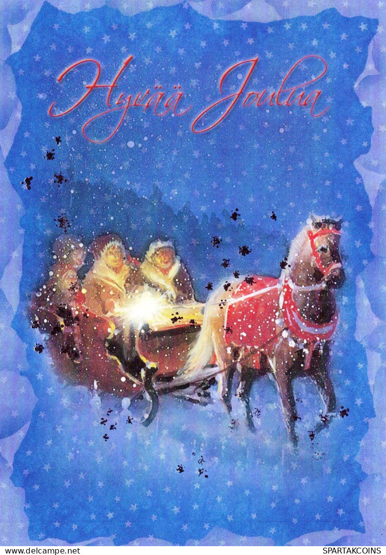 PÈRE NOËL Bonne Année Noël Vintage Carte Postale CPSM #PBL578.FR - Santa Claus
