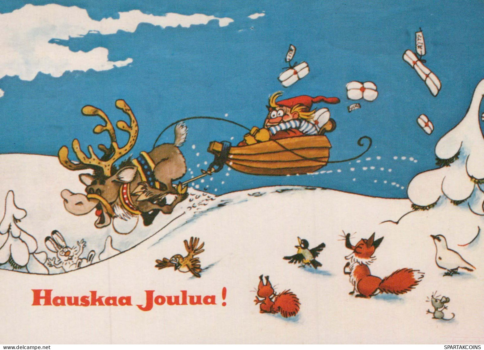 PÈRE NOËL Bonne Année Noël Vintage Carte Postale CPSM #PAW562.FR - Santa Claus