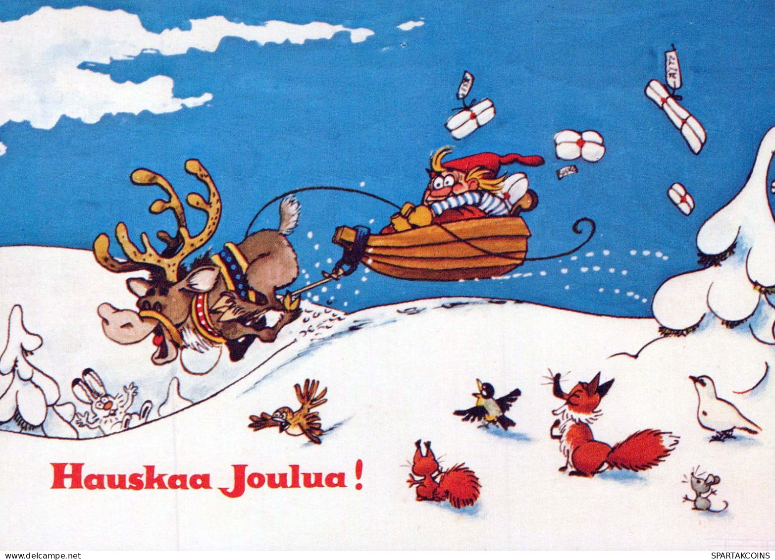 PÈRE NOËL Bonne Année Noël Vintage Carte Postale CPSM #PAW562.FR - Santa Claus
