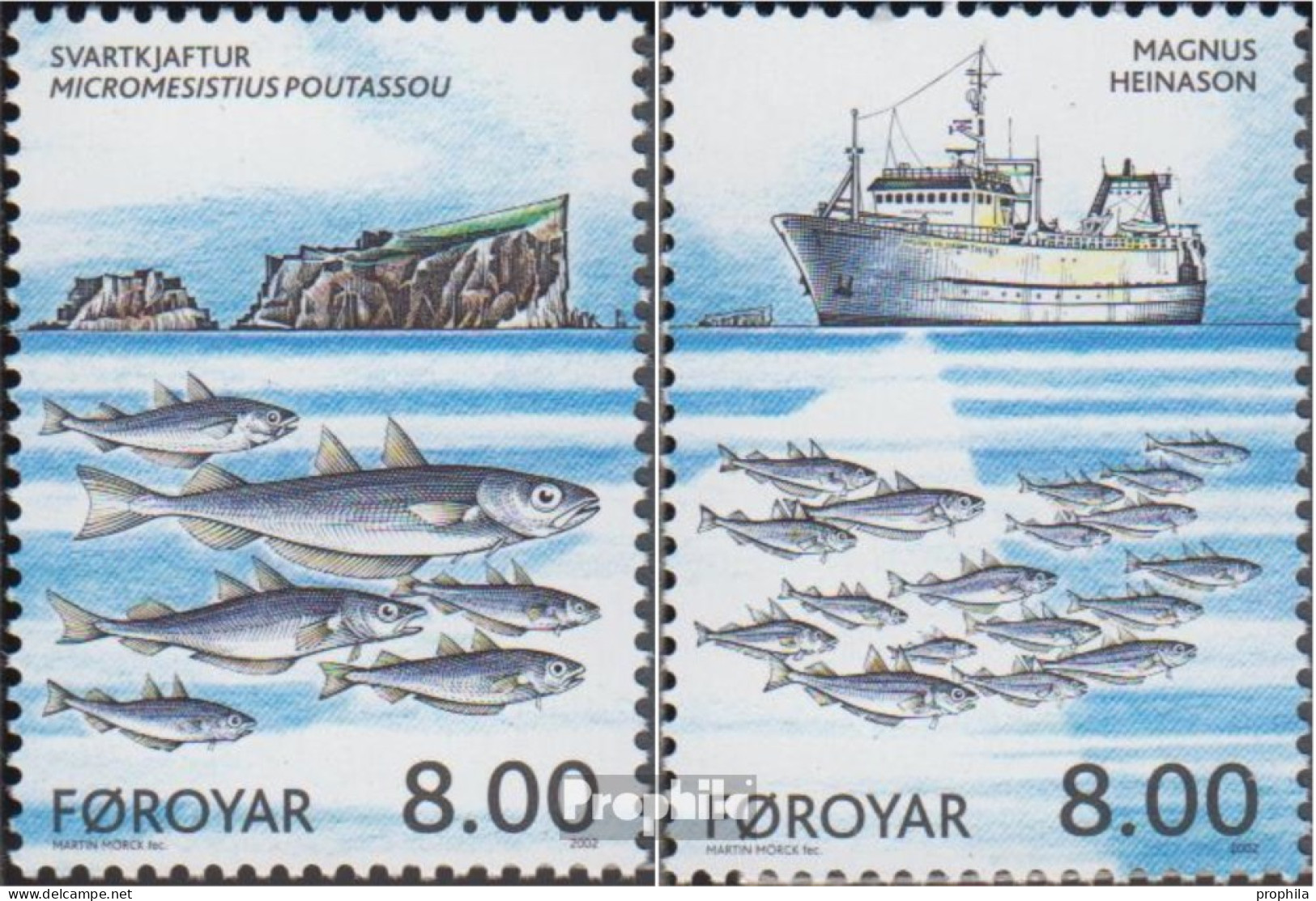 Dänemark - Färöer 431-432 (kompl.Ausg.) Postfrisch 2002 Meeresforschung - Islas Faeroes