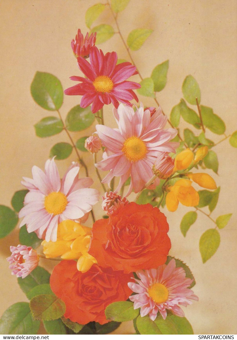 FLEURS Vintage Carte Postale CPSM #PAS109.FR - Fiori