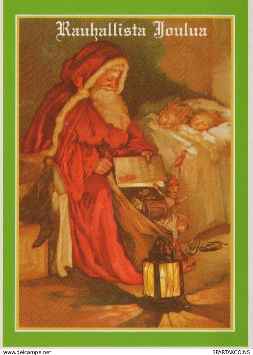 PÈRE NOËL ENFANT NOËL Fêtes Voeux Vintage Carte Postale CPSM #PAK239.FR - Santa Claus