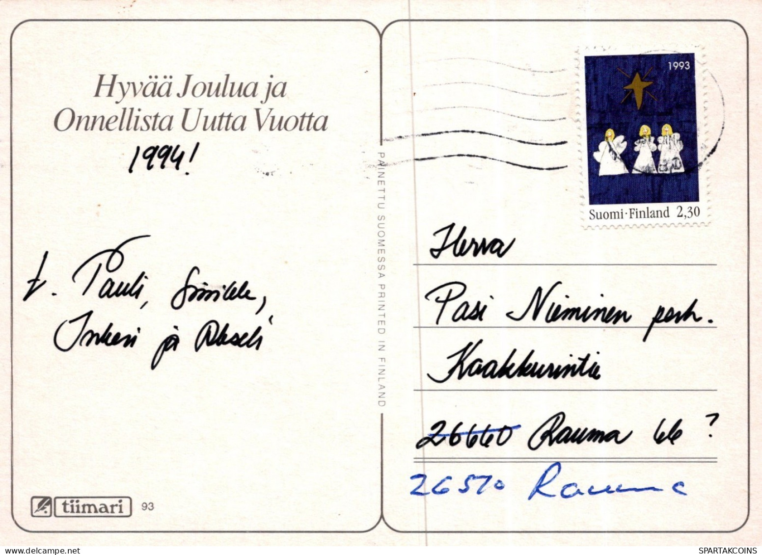 PÈRE NOËL ENFANT NOËL Fêtes Voeux Vintage Carte Postale CPSM #PAK239.FR - Santa Claus