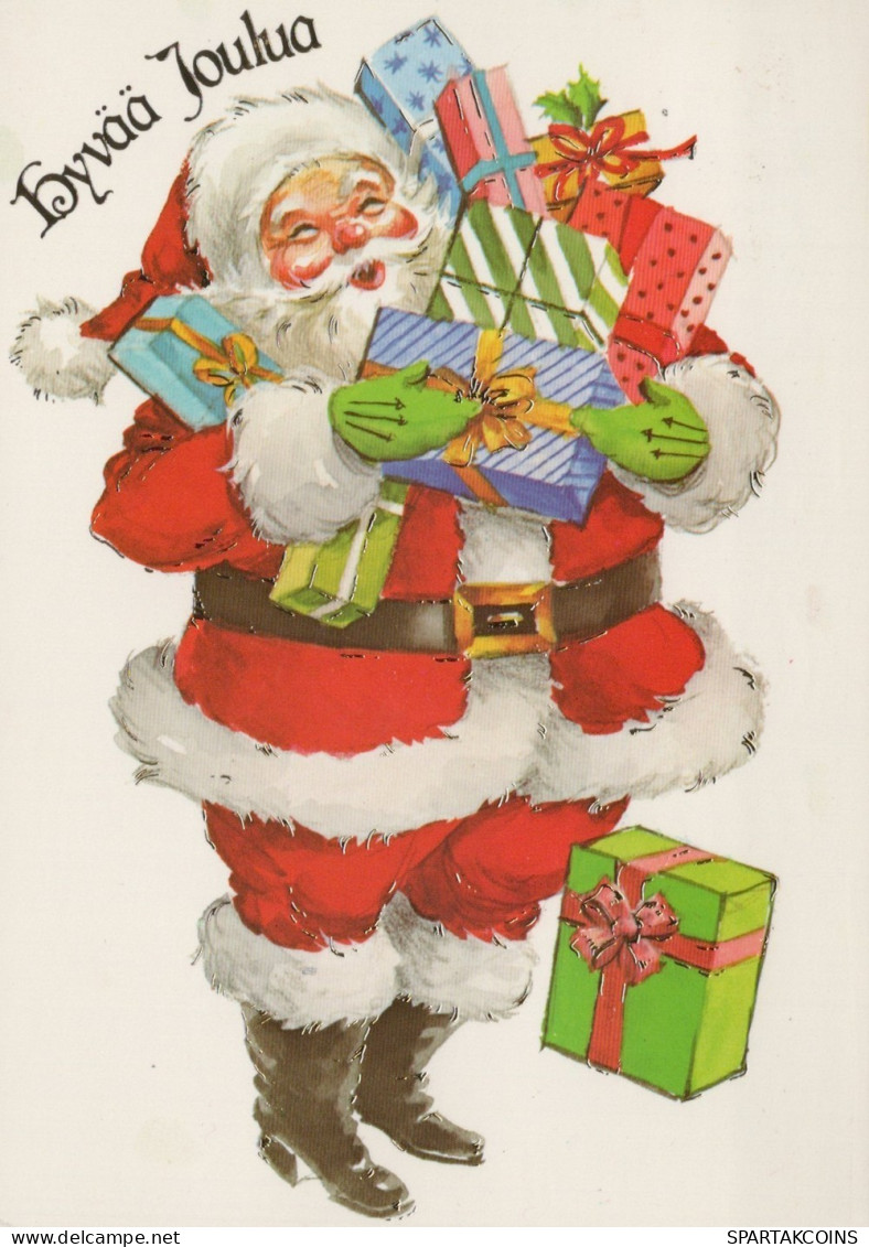 PÈRE NOËL NOËL Fêtes Voeux Vintage Carte Postale CPSM #PAJ681.FR - Santa Claus