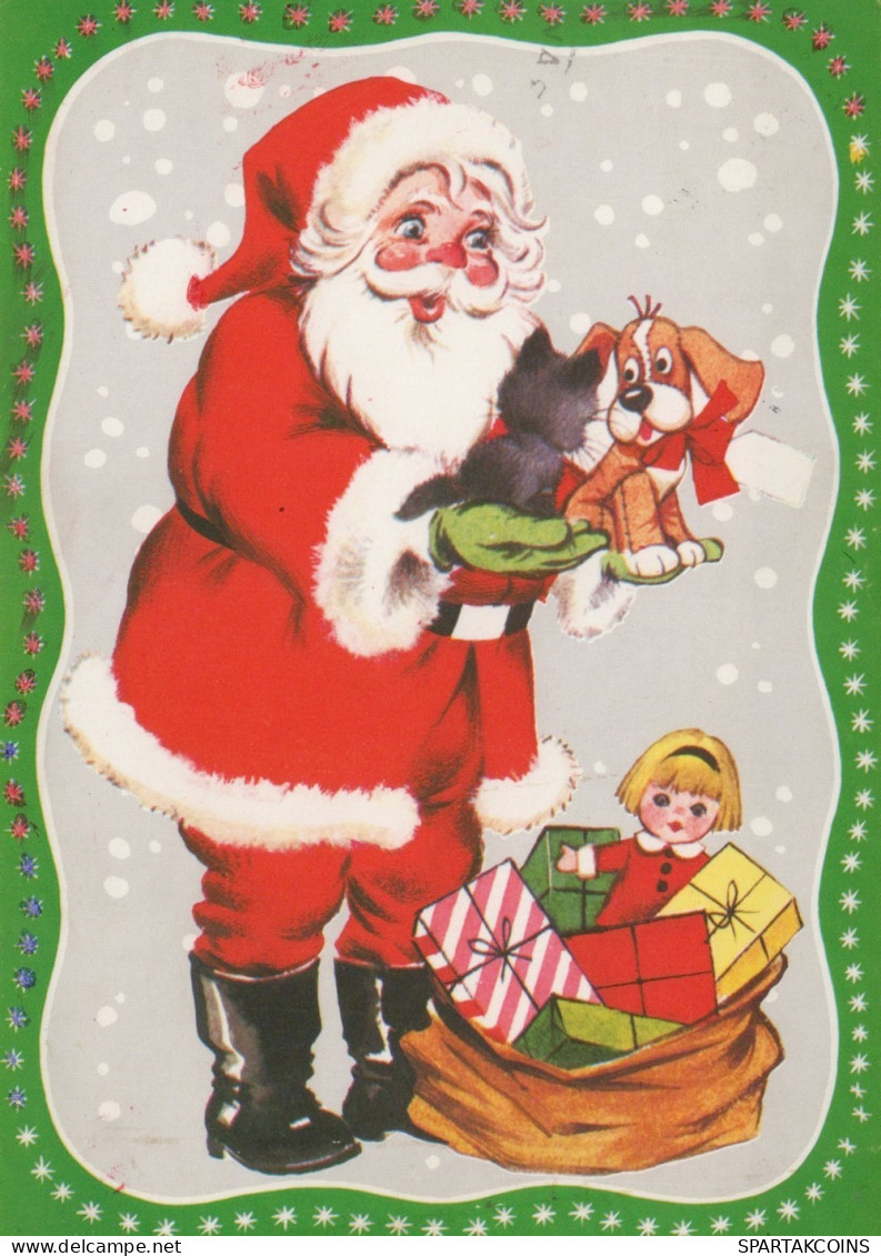 PÈRE NOËL NOËL Fêtes Voeux Vintage Carte Postale CPSM #PAJ609.FR - Santa Claus