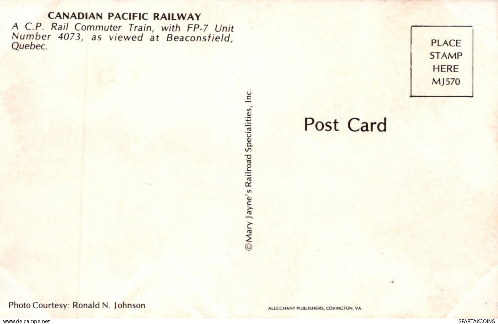 Transport FERROVIAIRE Vintage Carte Postale CPSMF #PAA414.FR - Eisenbahnen