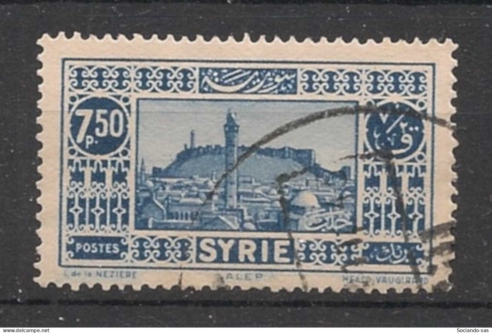 SYRIE - 1930-36 - N°YT. 211 - Alep 7pi50 - Oblitéré / Used - Usados