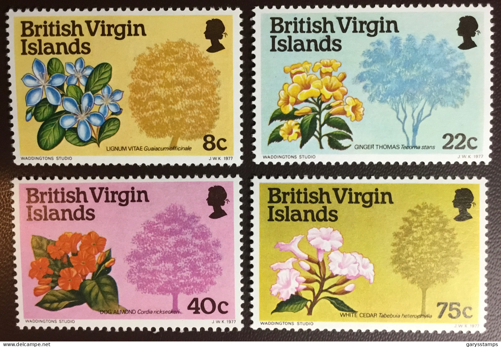 British Virgin Islands 1977 Flowering Trees MNH - Bomen