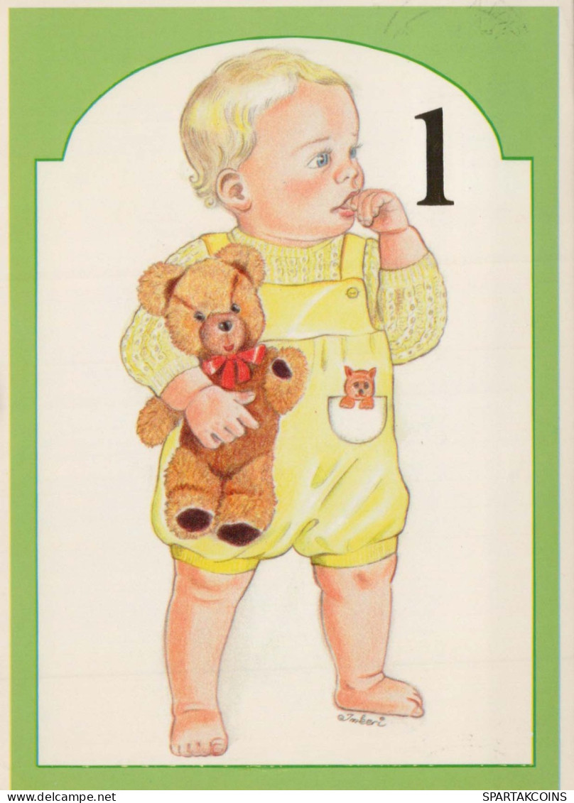 HAPPY BIRTHDAY 1 Year Old BOY CHILDREN Vintage Postal CPSM #PBT937.GB - Anniversaire