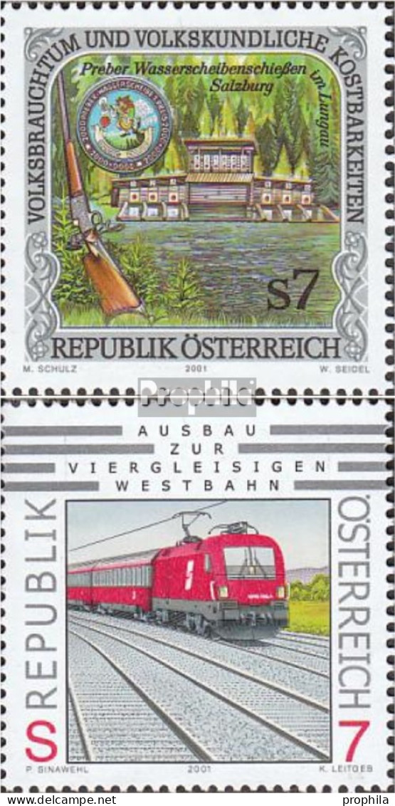 Österreich 2351,2352 (kompl.Ausg.) Postfrisch 2001 Brauchtum, Westbahn - Neufs