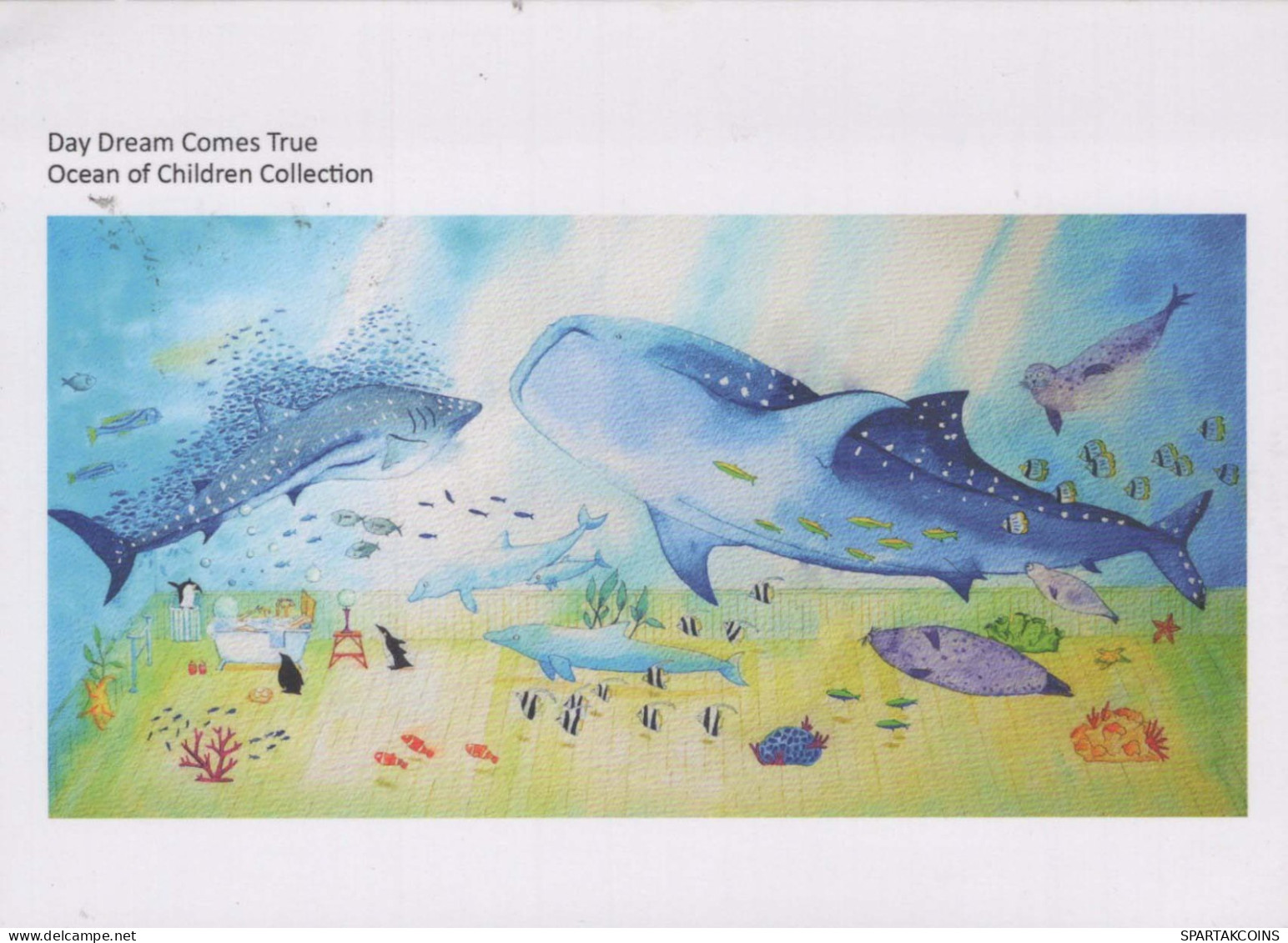 SHARK Animals Vintage Postcard CPSM #PBS666.GB - Pescados Y Crustáceos