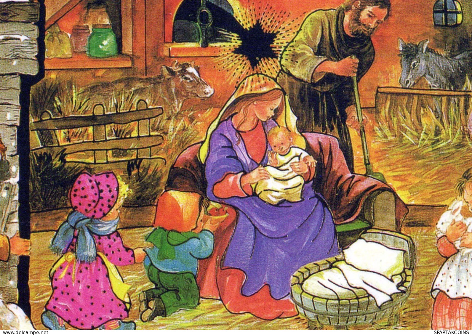 Virgen Mary Madonna Baby JESUS Christmas Religion Vintage Postcard CPSM #PBP689.GB - Jungfräuliche Marie Und Madona