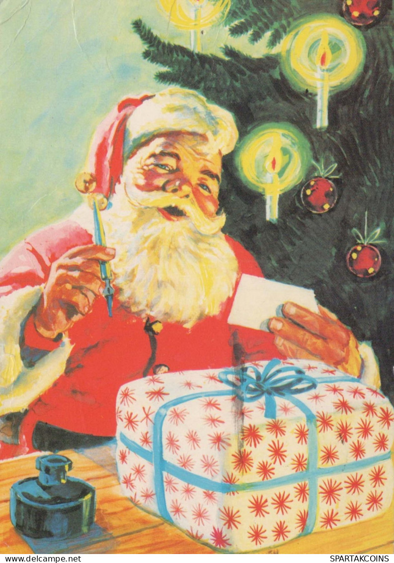 SANTA CLAUS Happy New Year Christmas Vintage Postcard CPSM #PBL377.GB - Santa Claus