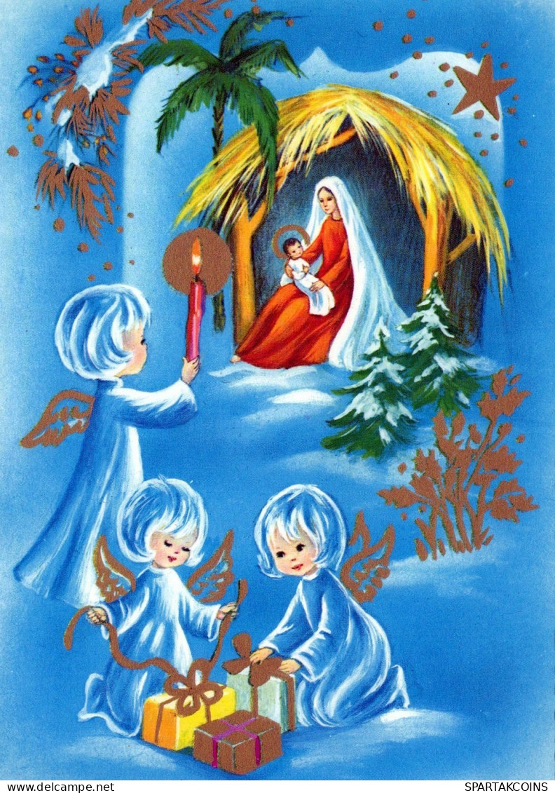 ANGEL CHRISTMAS Holidays Vintage Postcard CPSM #PAH829.GB - Angeles