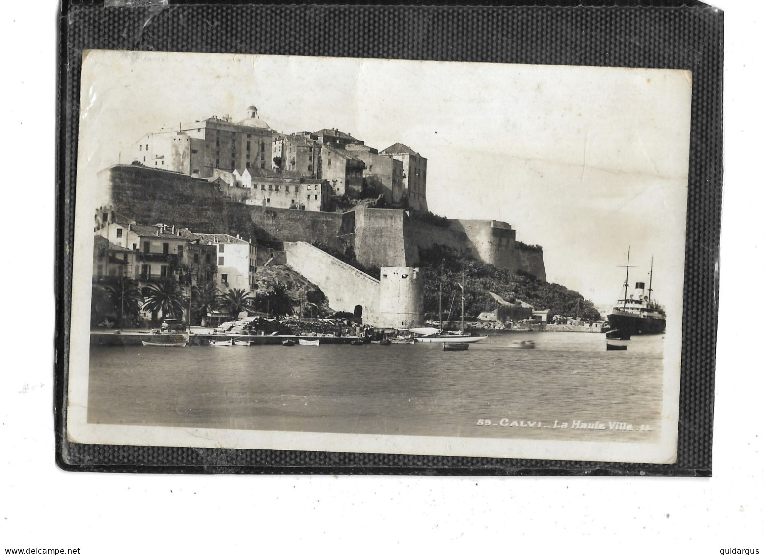 20 -CALVI- Une Vue De La " HAUTE-VILLE " Prise De La Mer En 1940 - Calvi