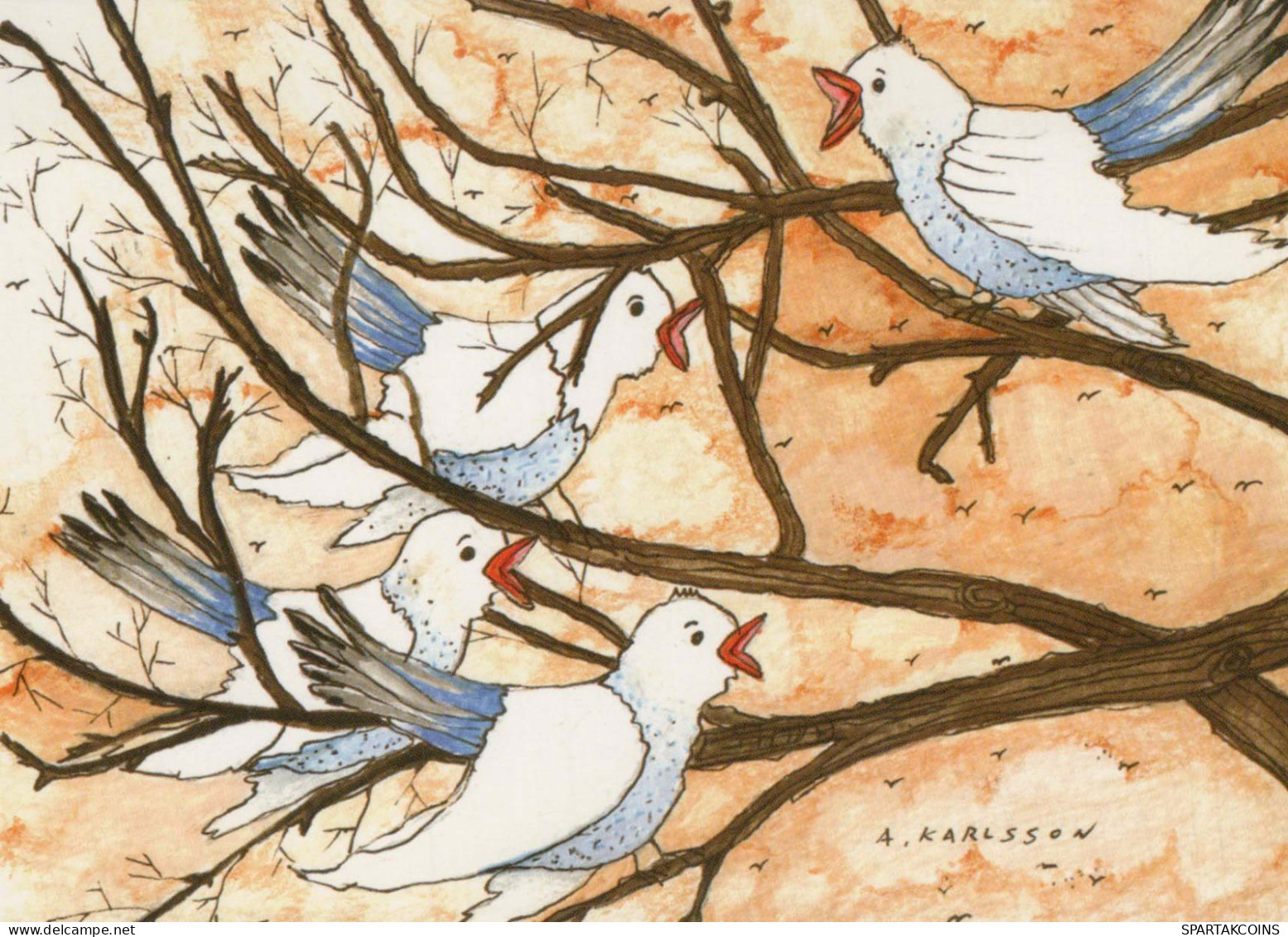 UCCELLO Animale Vintage Cartolina CPSM #PBR568.IT - Pájaros