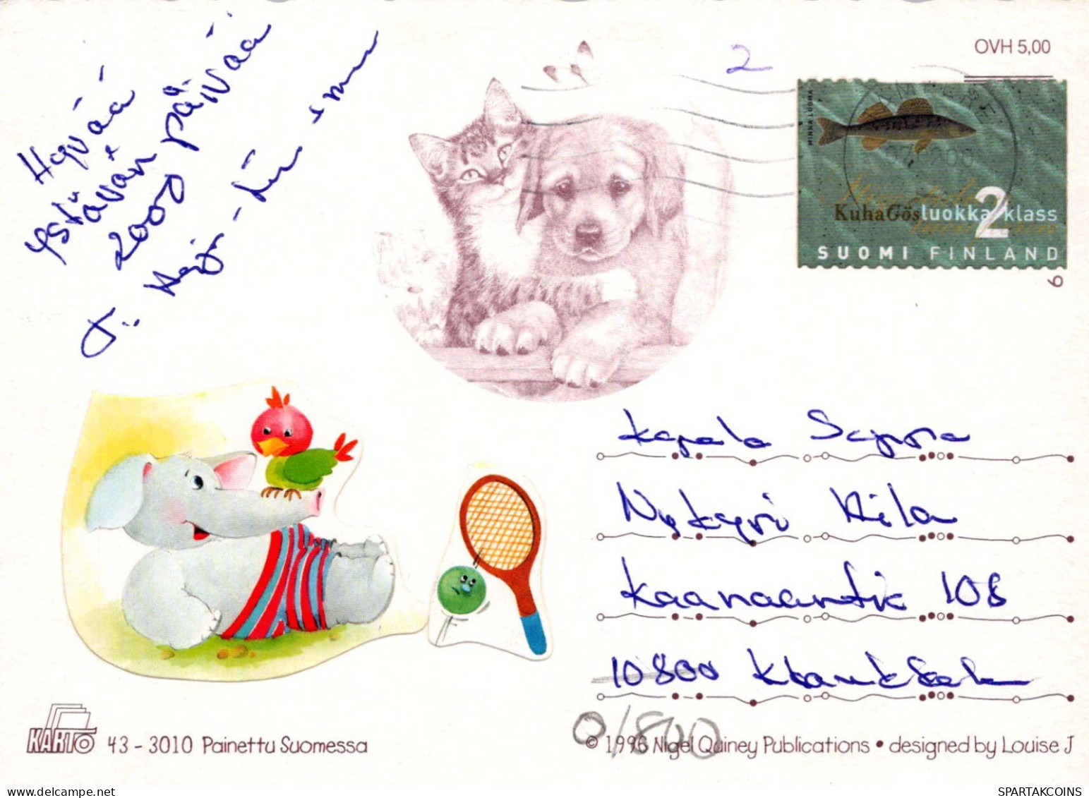 CANE Animale Vintage Cartolina CPSM #PBQ462.IT - Dogs