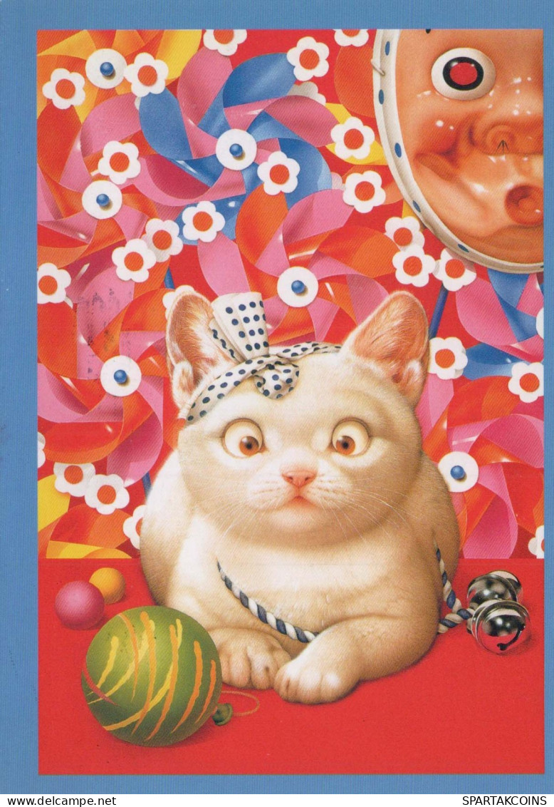 GATTO KITTY Animale Vintage Cartolina CPSM #PBQ731.IT - Cats