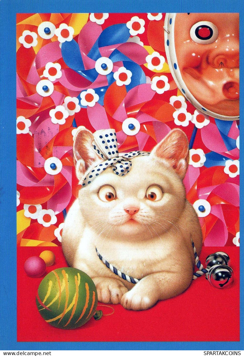 GATTO KITTY Animale Vintage Cartolina CPSM #PBQ731.IT - Cats