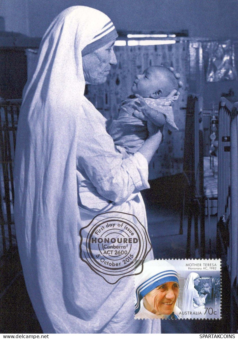 MOTHER TERESA Cristianesimo Religione Vintage Cartolina CPSM #PBQ202.IT - Andere & Zonder Classificatie
