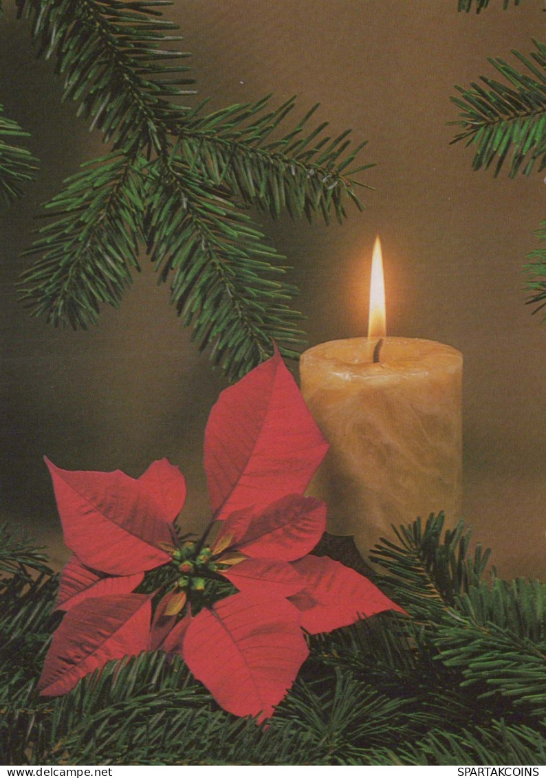 Buon Anno Natale CANDELA Vintage Cartolina CPSM #PBA188.IT - Nouvel An
