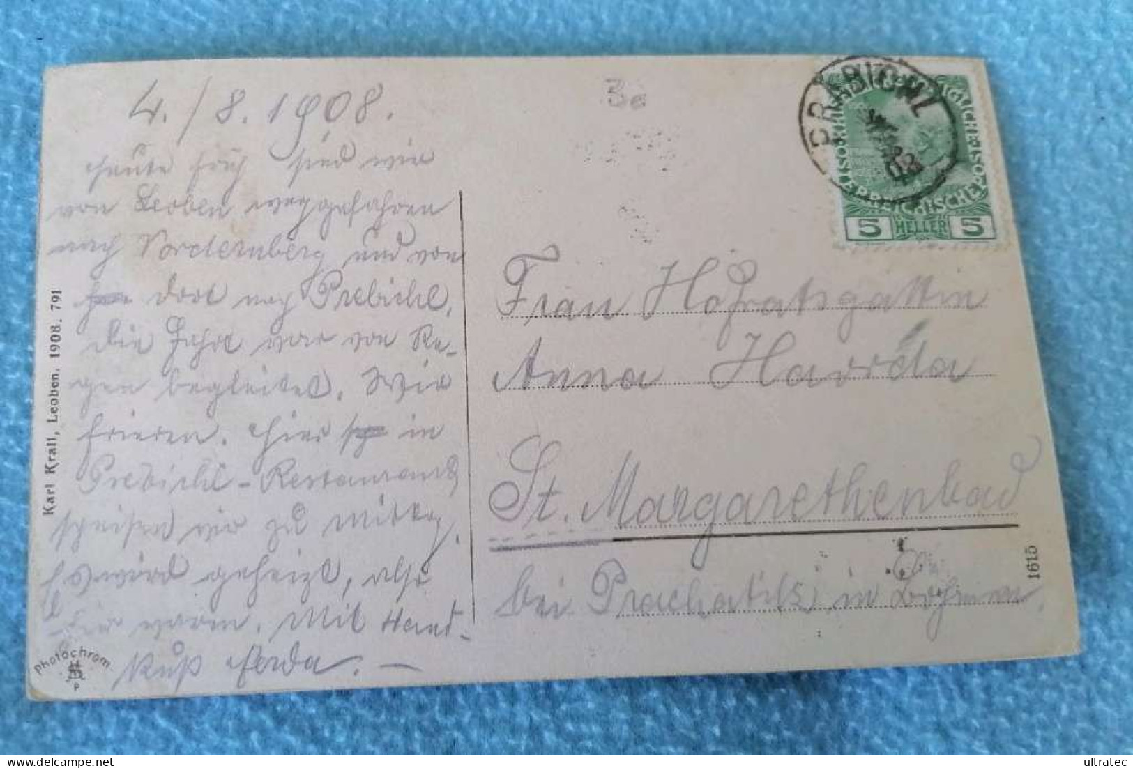 AK "EISENERZ 1908 LEOPOLDSTEINER SEE STMK FARBE" SCHÖNE ALTE POSTKARTE VINTAGE ANTIK ANSICHTSKARTE TOP ZEITDOKUMENT - Eisenerz