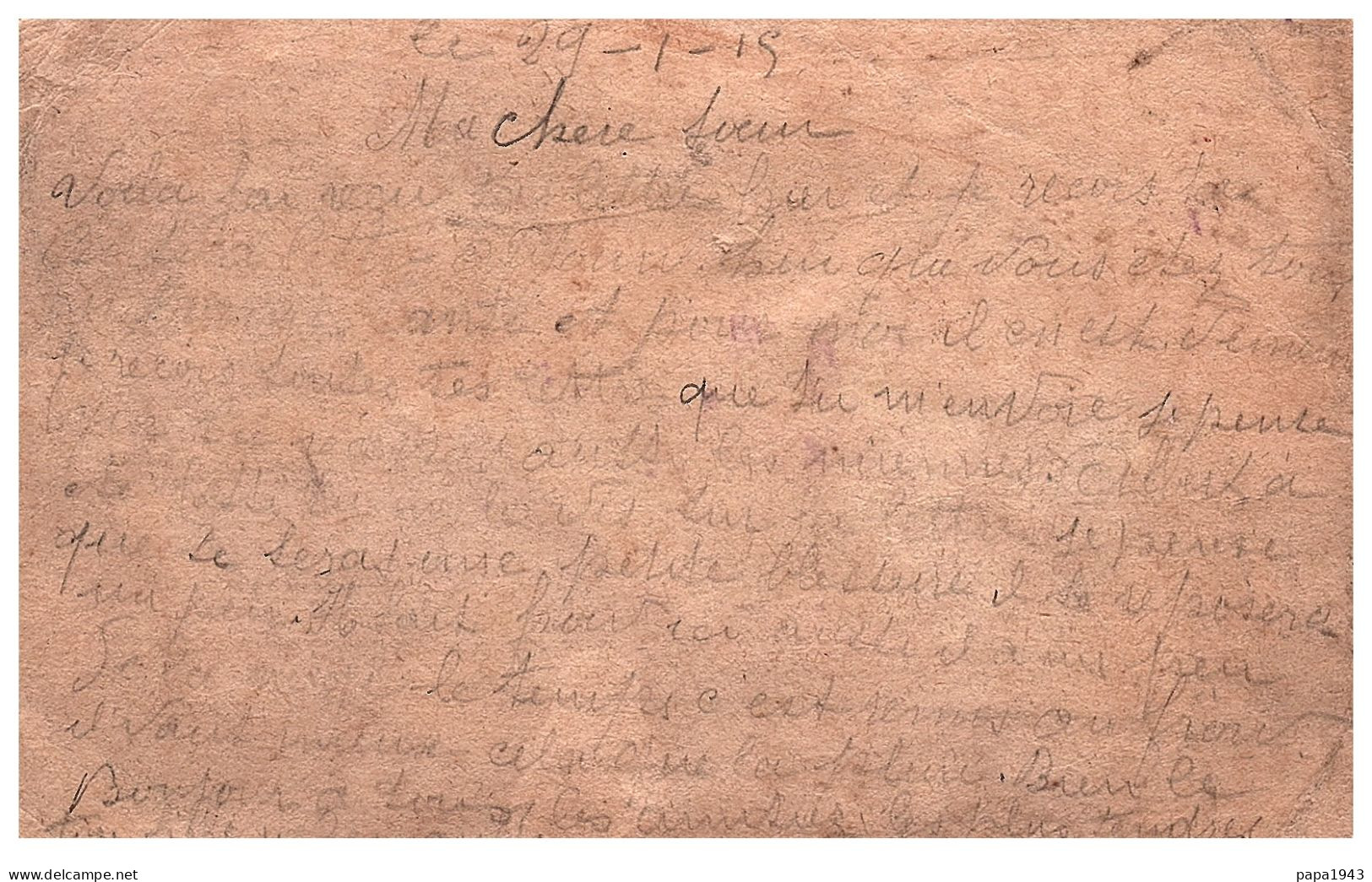 1915  CP " Carte Postale à L' Usage Des MILITAIRES "  S P 123  Envoyée à SALIGNAC 04 - Covers & Documents