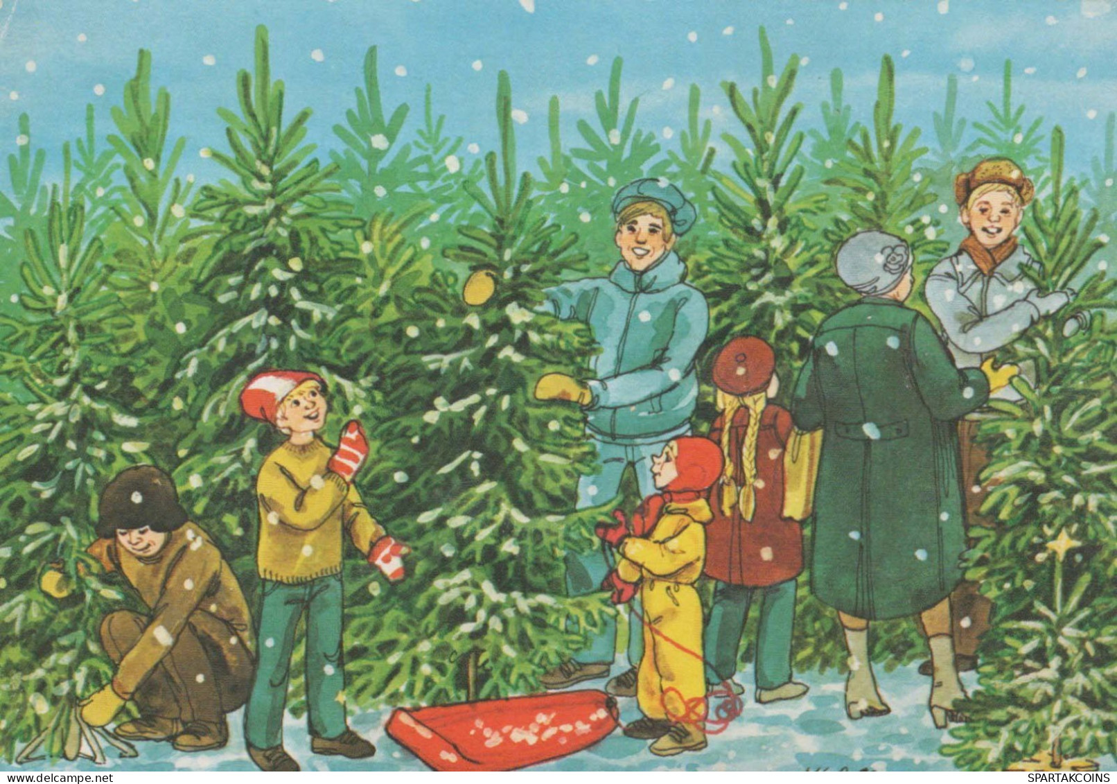 Buon Anno Natale BAMBINO Vintage Cartolina CPSM #PAW695.IT - Anno Nuovo