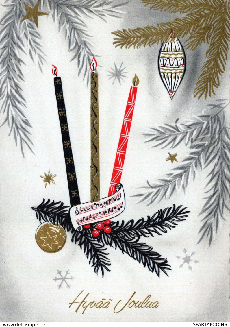 Buon Anno Natale CANDELA Vintage Cartolina CPSM #PAW134.IT - New Year