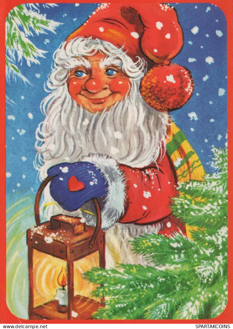 BABBO NATALE Buon Anno Natale Vintage Cartolina CPSM #PAU489.IT - Santa Claus