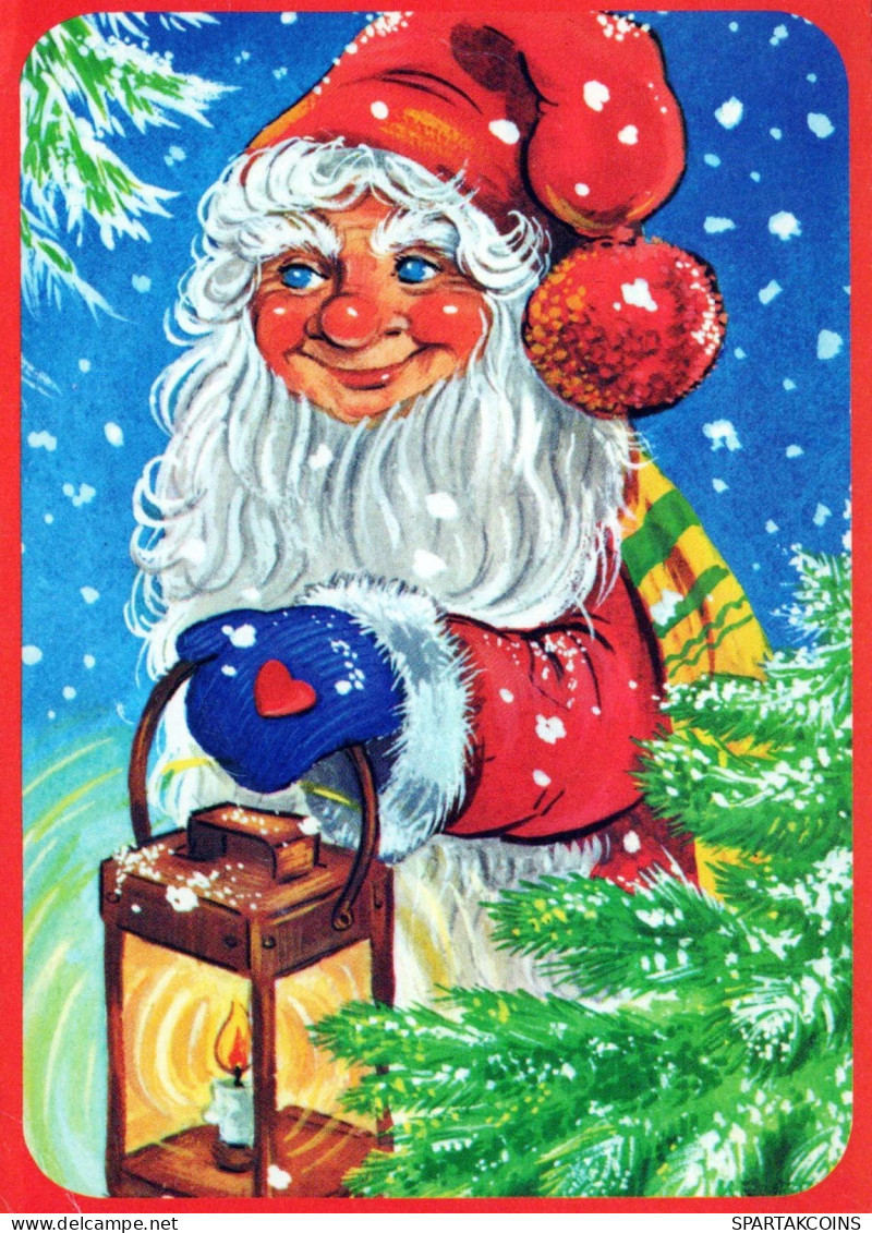 BABBO NATALE Buon Anno Natale Vintage Cartolina CPSM #PAU489.IT - Santa Claus