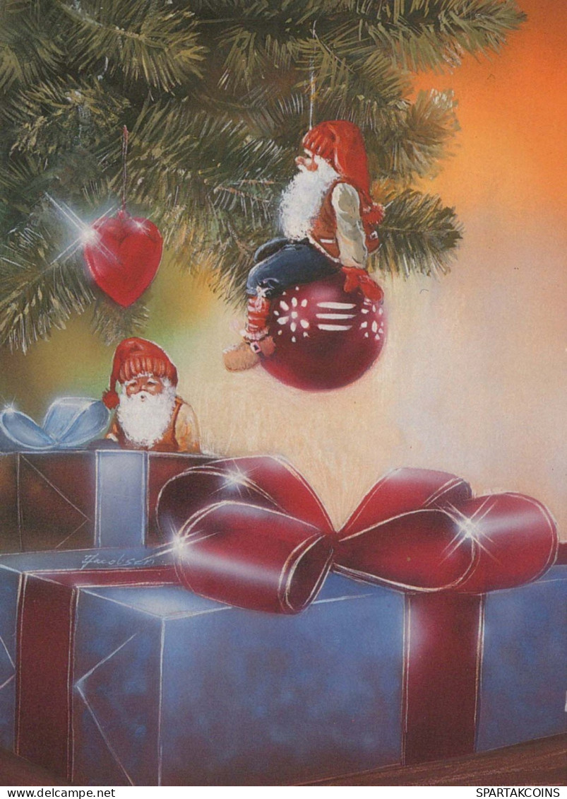 Buon Anno Natale GNOME Vintage Cartolina CPSM #PAU216.IT - Neujahr