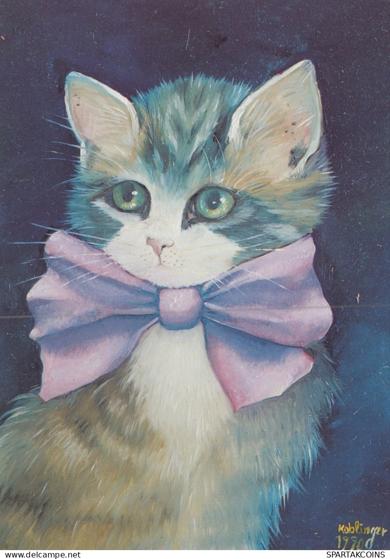 GATTO KITTY Animale Vintage Cartolina CPSM Unposted #PAM068.IT - Cats