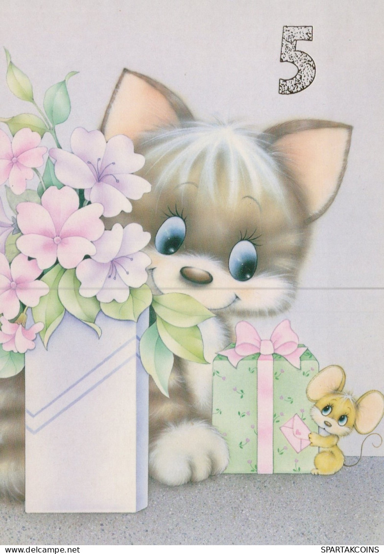 GATTO KITTY Animale Vintage Cartolina CPSM #PAM191.IT - Katzen