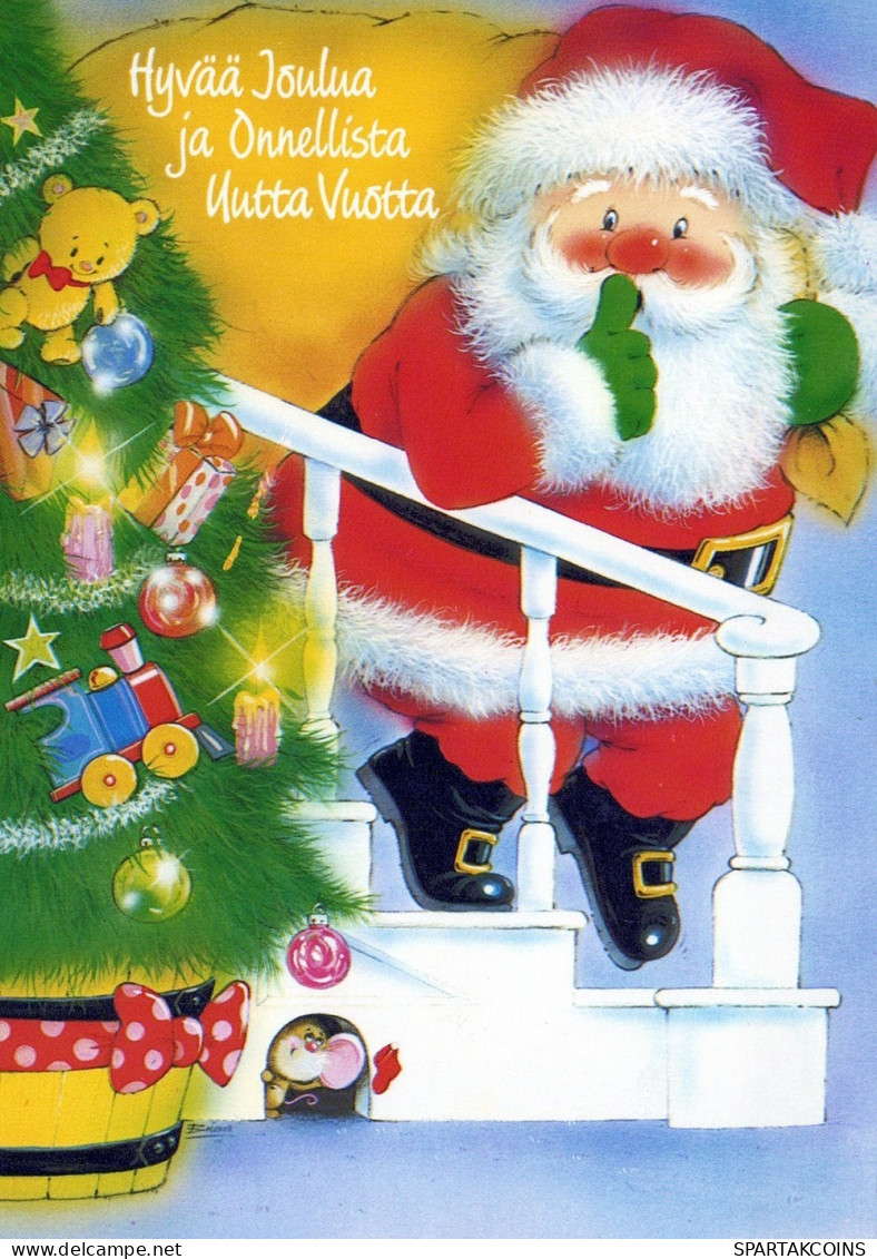BABBO NATALE Natale Vintage Cartolina CPSM #PAJ611.IT - Santa Claus