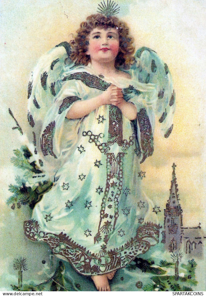 ANGELO Buon Anno Natale Vintage Cartolina CPSM #PAJ224.IT - Angeles