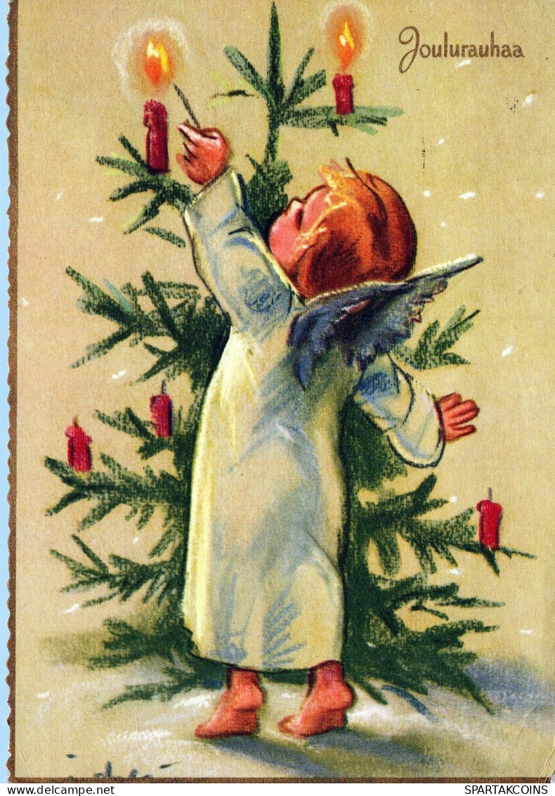 ANGELO Buon Anno Natale Vintage Cartolina CPSM #PAH711.IT - Engelen