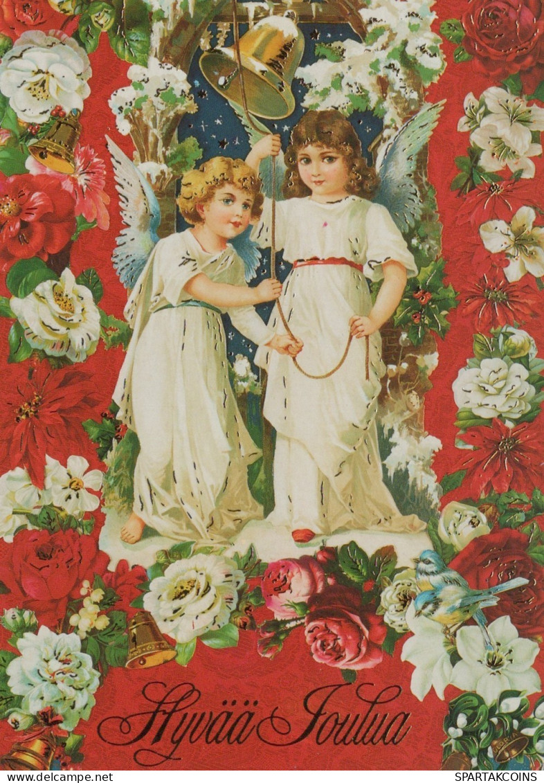 ANGELO Buon Anno Natale Vintage Cartolina CPSM #PAH273.IT - Anges