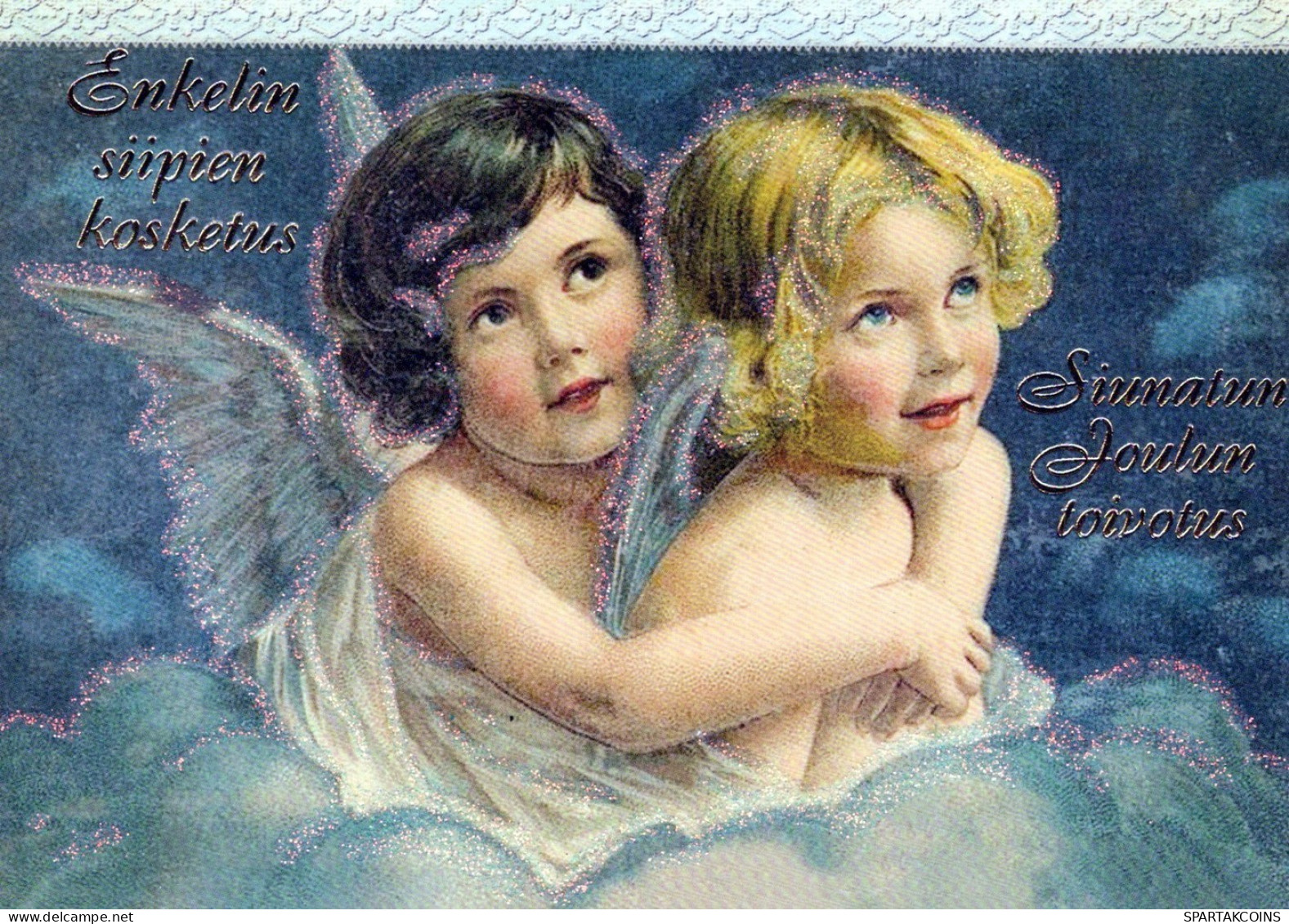 ANGELO Buon Anno Natale Vintage Cartolina CPSM #PAH591.IT - Angeles