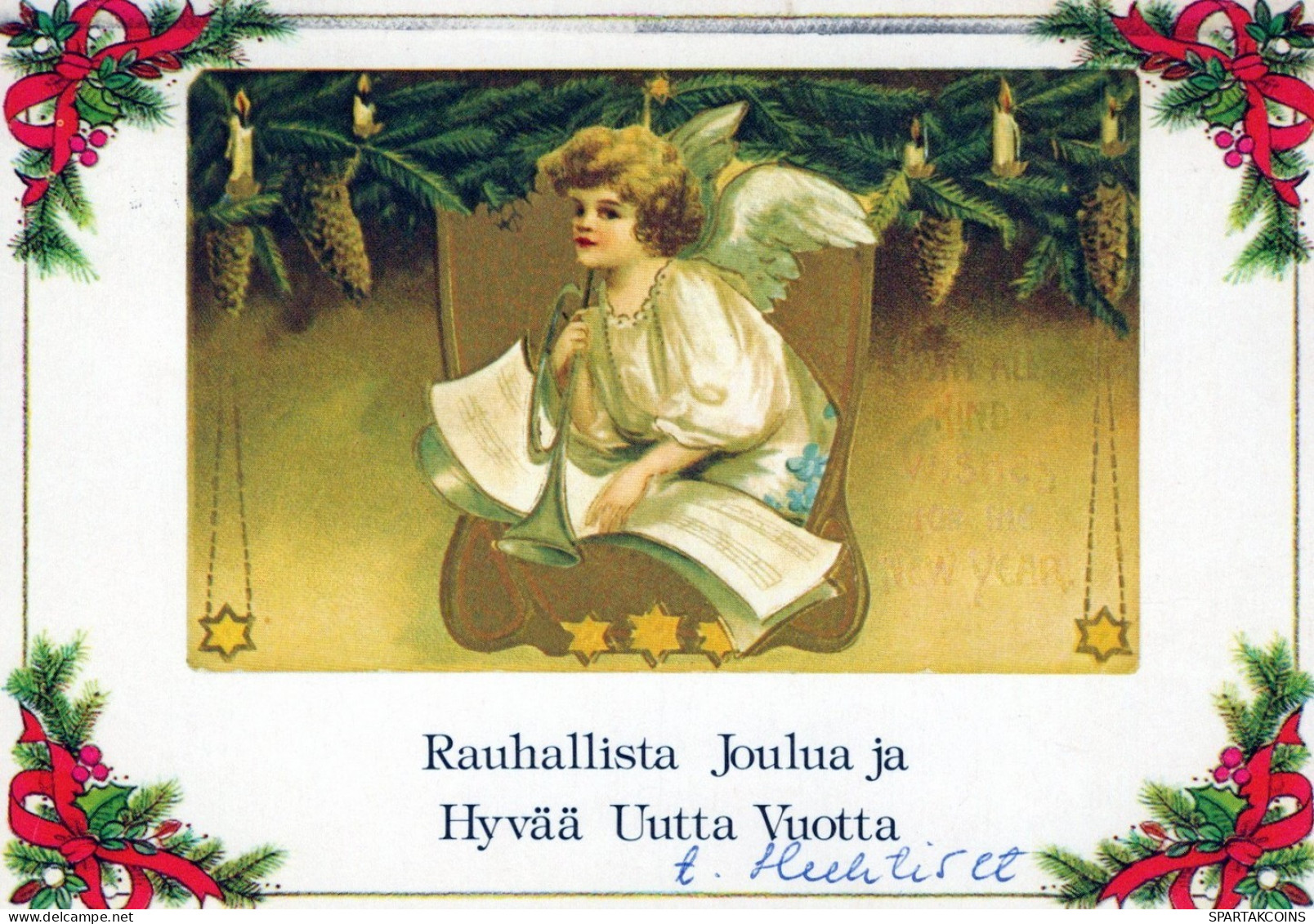 ANGELO Buon Anno Natale Vintage Cartolina CPSM #PAH081.IT - Anges