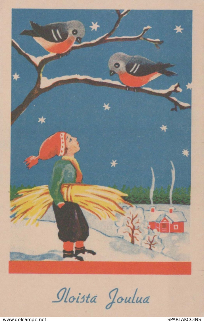 Feliz Año Navidad NIÑOS Vintage Tarjeta Postal CPSMPF #PKG489.ES - Nouvel An