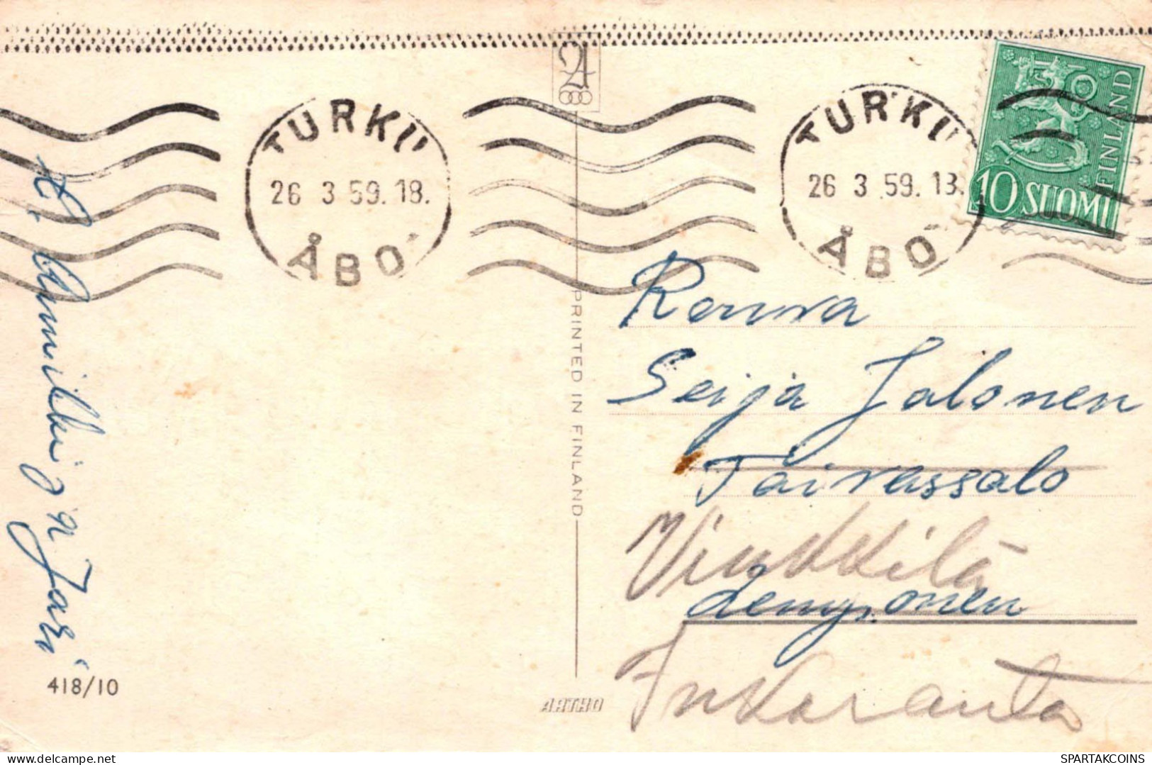 PASCUA POLLO HUEVO Vintage Tarjeta Postal CPA #PKE379.ES - Pâques