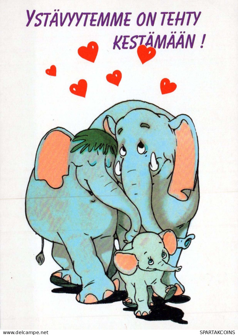 ELEFANTE Animales Vintage Tarjeta Postal CPSM #PBS740.ES - Éléphants