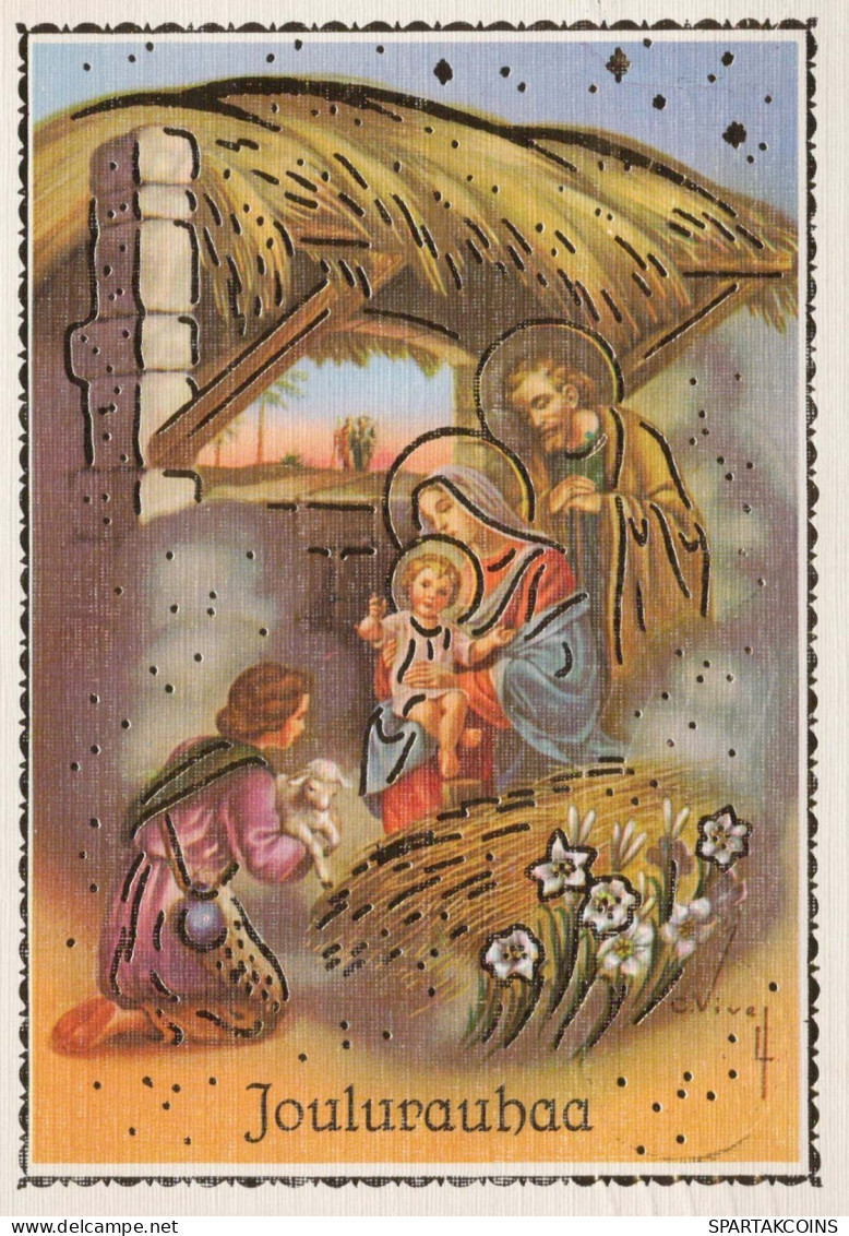 Virgen María Virgen Niño JESÚS Navidad Religión Vintage Tarjeta Postal CPSM #PBP816.ES - Vierge Marie & Madones