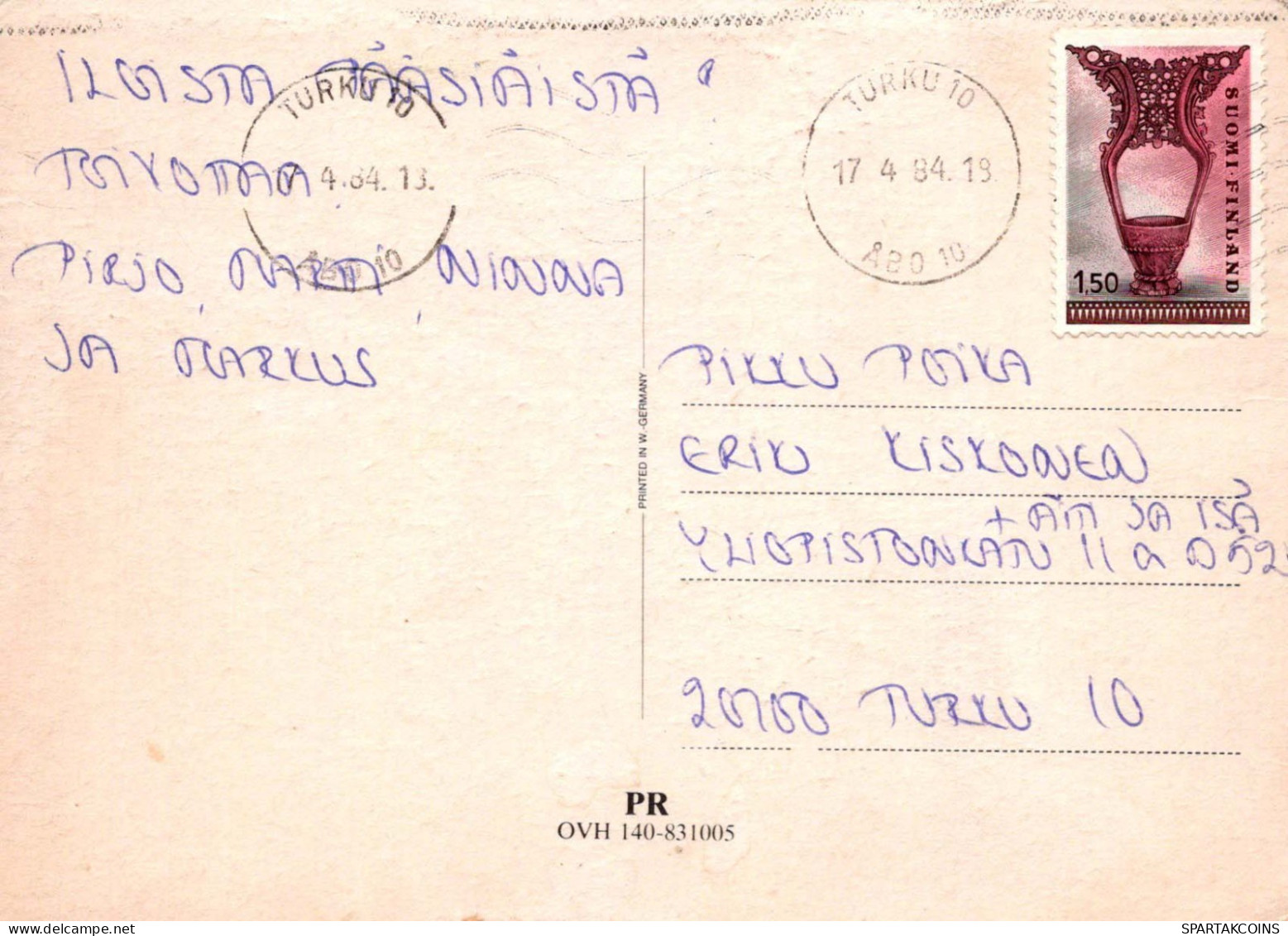 PASCUA POLLO HUEVO Vintage Tarjeta Postal CPSM #PBP244.ES - Pâques