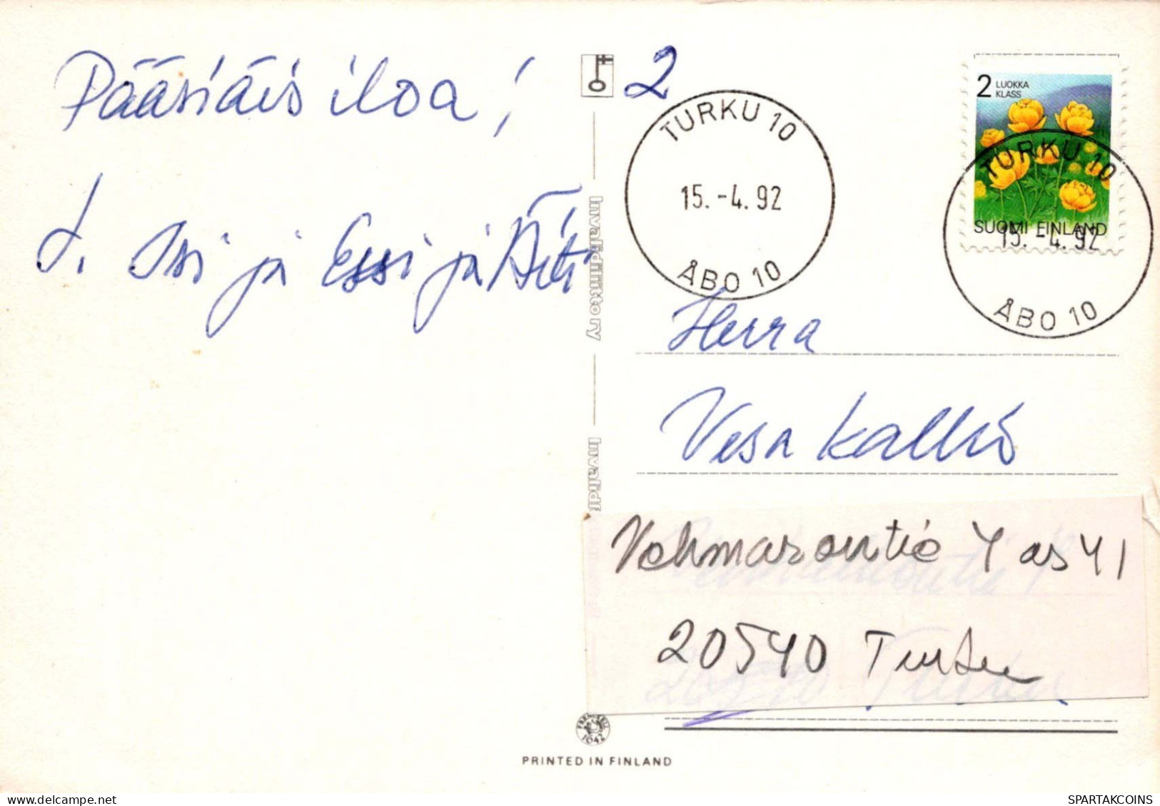 PASCUA CONEJO HUEVO Vintage Tarjeta Postal CPSM #PBO430.ES - Pâques