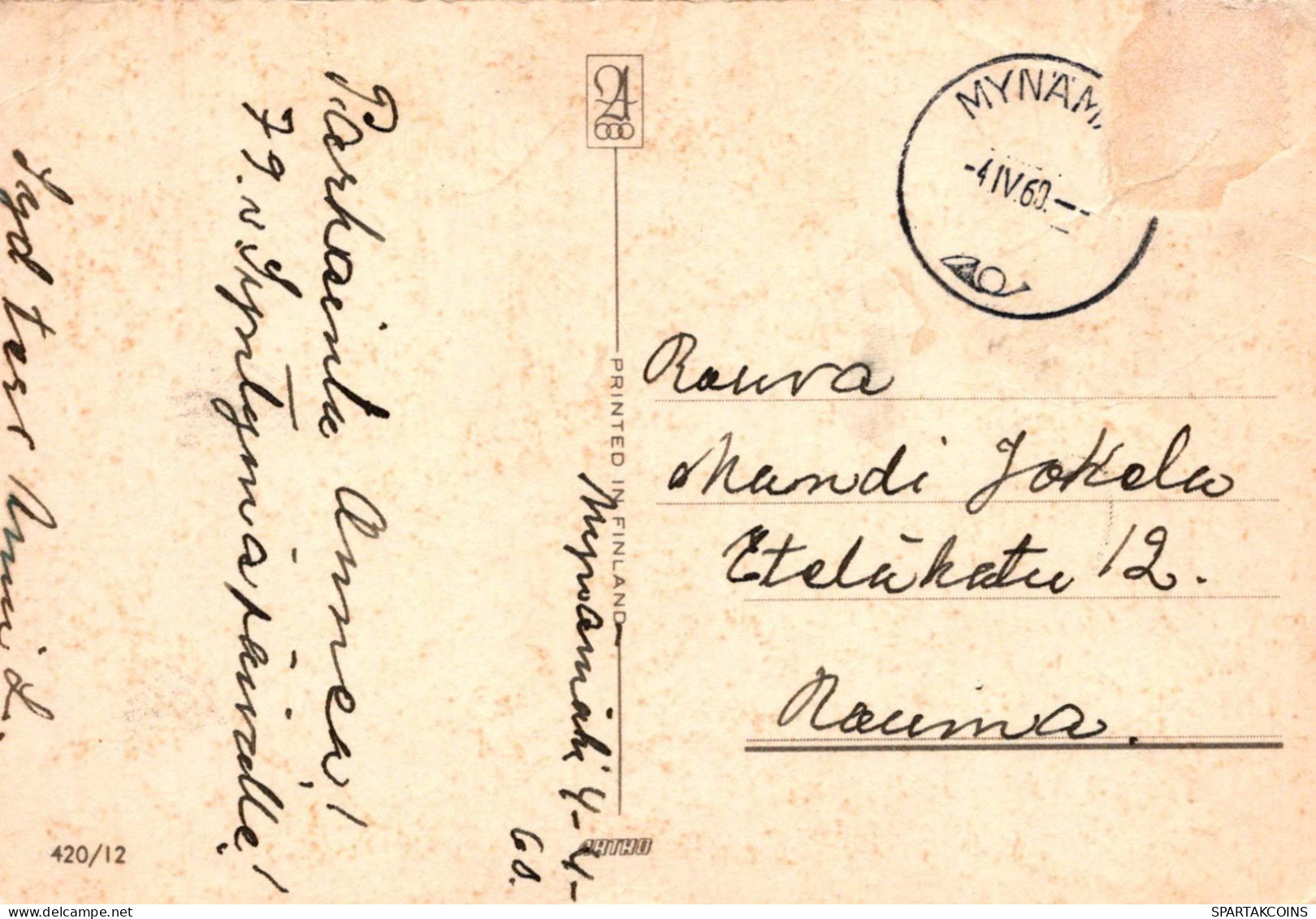 PASCUA CONEJO HUEVO Vintage Tarjeta Postal CPSM #PBO368.ES - Pâques