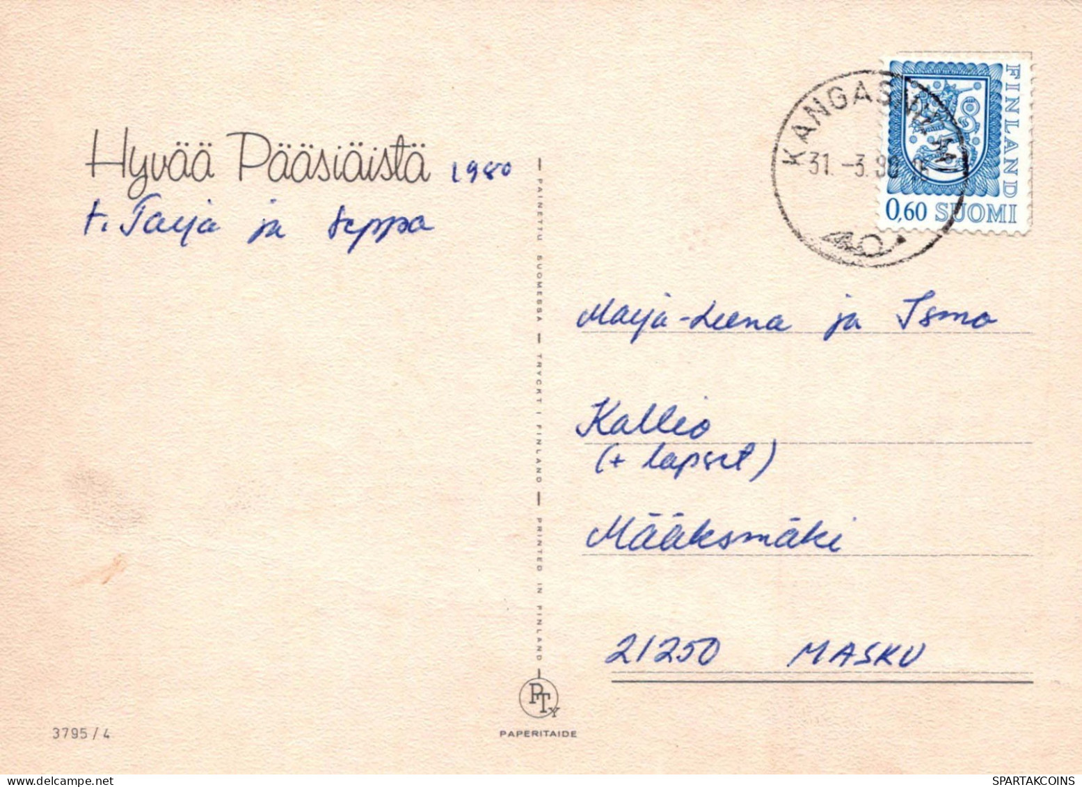 PASCUA NIÑOS Vintage Tarjeta Postal CPSM #PBO238.ES - Pâques