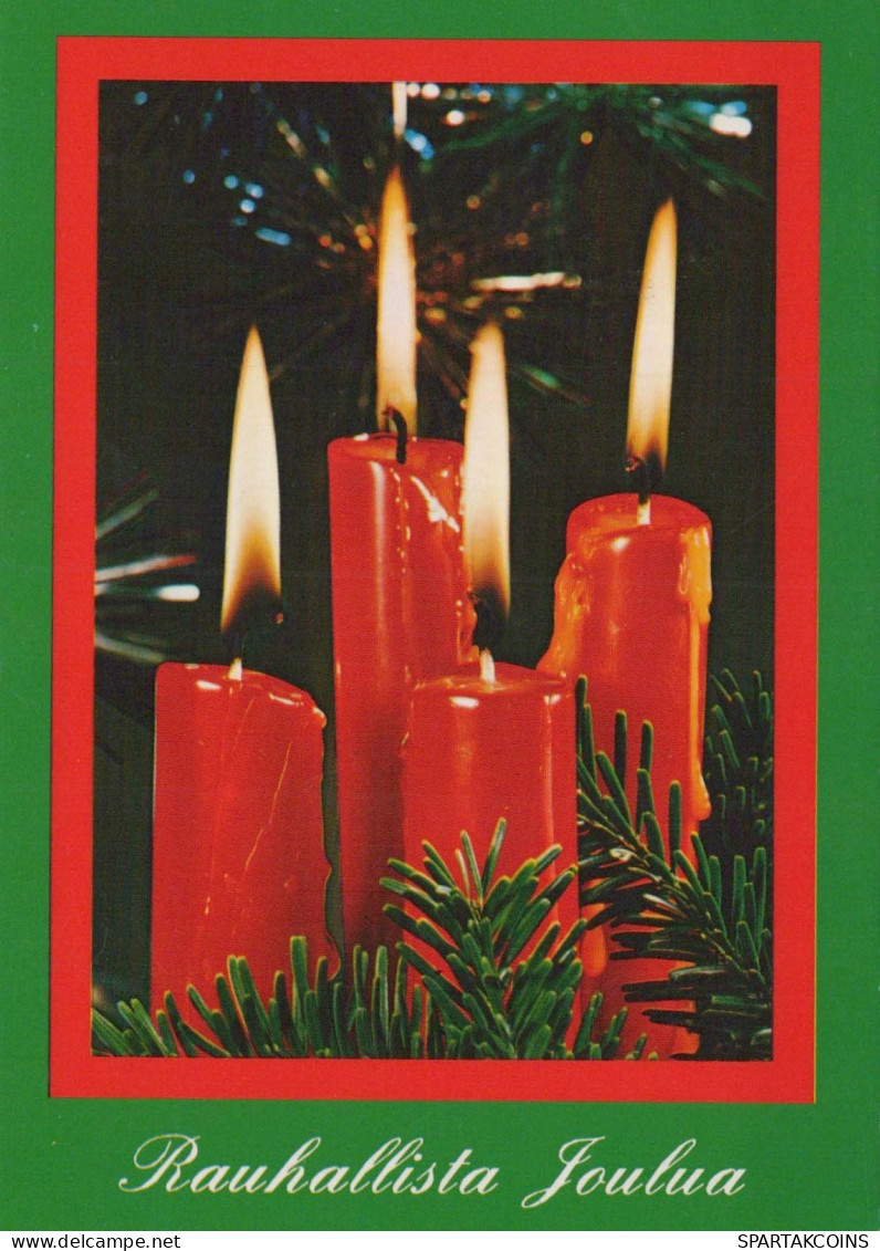 Feliz Año Navidad VELA Vintage Tarjeta Postal CPSM #PBN745.ES - Nouvel An
